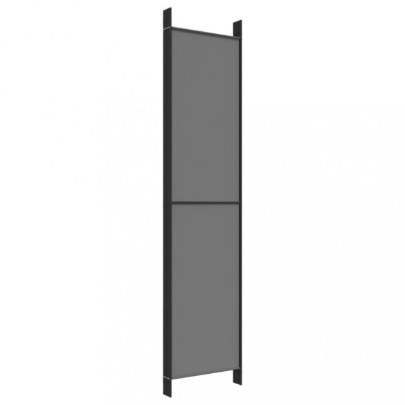 6 paneles antracitszürke szövet térelválasztó 300 x 220 cm