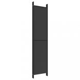6 paneles fekete szövet térelválasztó 300x220 cm