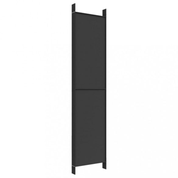 6 paneles fekete szövet térelválasztó 300x220 cm