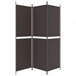 3 paneles barna szövet paraván 150 x 180 cm