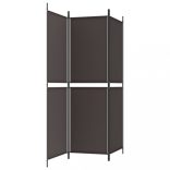 3 paneles barna szövet paraván 150 x 180 cm