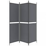 3 paneles antracitszürke szövet térelválasztó 150x180 cm