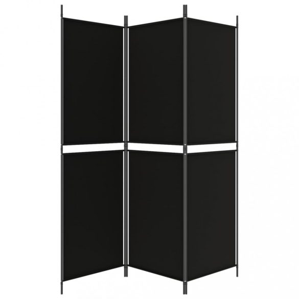 3 paneles fekete szövet térelválasztó 150x180 cm