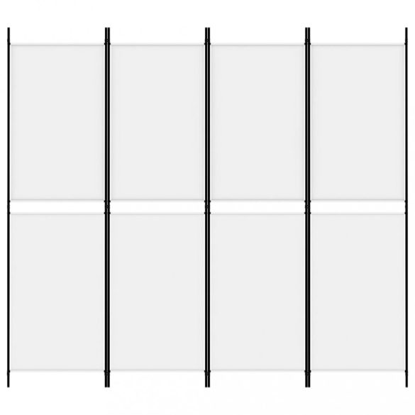 4 paneles fehér szövet térelválasztó 200x180 cm