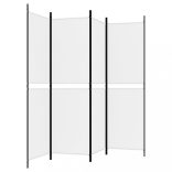 4 paneles fehér szövet térelválasztó 200x180 cm