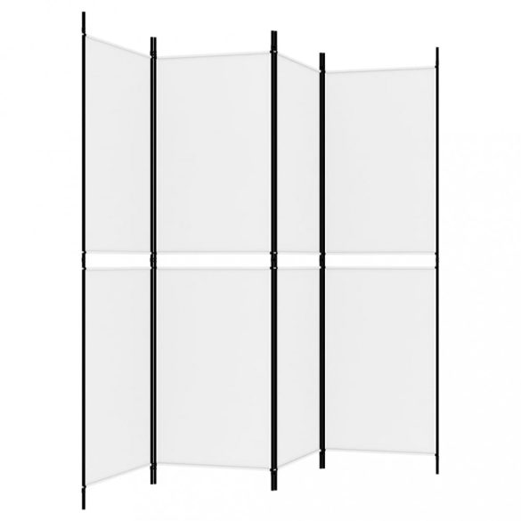 4 paneles fehér szövet térelválasztó 200x180 cm