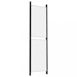 4 paneles fehér szövet térelválasztó 200x180 cm