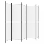 fehér 5 paneles paraván 250x180 cm szövet