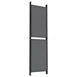 5 paneles antracitszürke szövet térelválasztó 250x180 cm