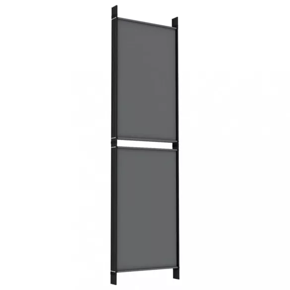 5 paneles antracitszürke szövet térelválasztó 250x180 cm
