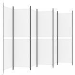 6 paneles fehér szövet térelválasztó 300x180 cm