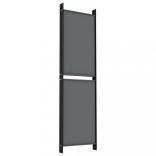 6 paneles antracitszürke szövet térelválasztó 300x180 cm