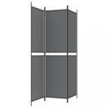 3 paneles antracitszürke szövet térelválasztó 150 x 200 cm
