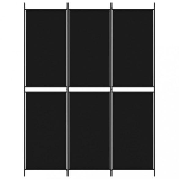 3 paneles fekete szövet térelválasztó 150 x 200 cm