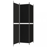 3 paneles fekete szövet térelválasztó 150 x 200 cm