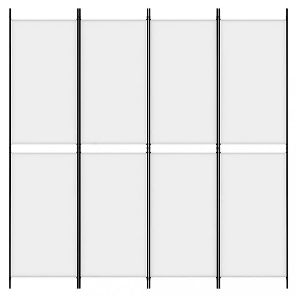 4 paneles fehér szövet térelválasztó 200 x 200 cm
