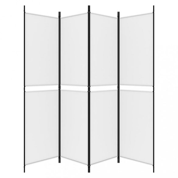 4 paneles fehér szövet térelválasztó 200 x 200 cm