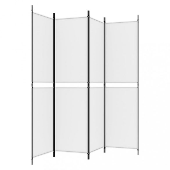 4 paneles fehér szövet térelválasztó 200 x 200 cm