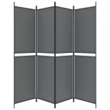 4 paneles antracitszürke szövet térelválasztó 200x200 cm