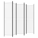 fehér 5 paneles paraván 250x200 cm szövet