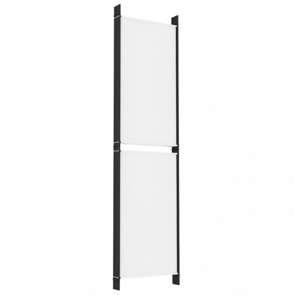 6 paneles fehér szövet térelválasztó 300x200 cm