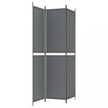 3 paneles antracitszürke szövet térelválasztó 150 x 220 cm