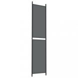 3 paneles antracitszürke szövet térelválasztó 150 x 220 cm