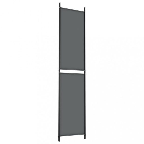 3 paneles antracitszürke szövet térelválasztó 150 x 220 cm
