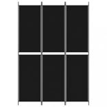 3 paneles fekete szövet térelválasztó 150x220 cm
