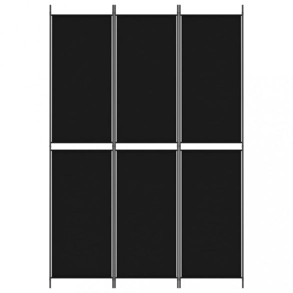 3 paneles fekete szövet térelválasztó 150x220 cm