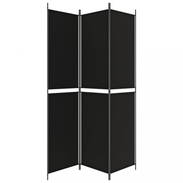 3 paneles fekete szövet térelválasztó 150x220 cm