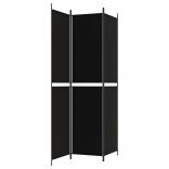 3 paneles fekete szövet térelválasztó 150x220 cm