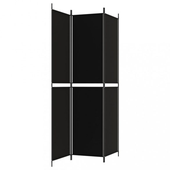 3 paneles fekete szövet térelválasztó 150x220 cm