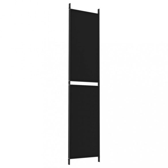 3 paneles fekete szövet térelválasztó 150x220 cm