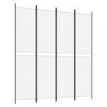 4 paneles fehér szövet térelválasztó 200x220 cm