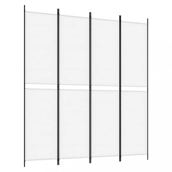 4 paneles fehér szövet térelválasztó 200x220 cm