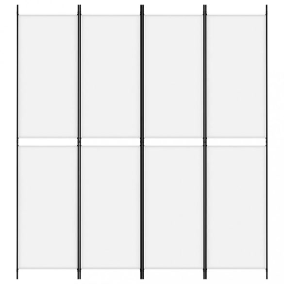 4 paneles fehér szövet térelválasztó 200x220 cm