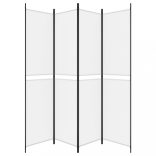 4 paneles fehér szövet térelválasztó 200x220 cm
