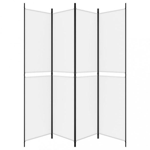 4 paneles fehér szövet térelválasztó 200x220 cm