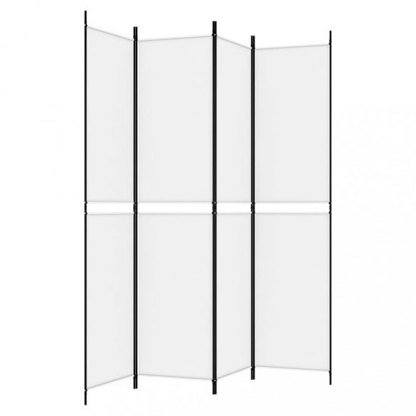 4 paneles fehér szövet térelválasztó 200x220 cm