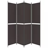 4 paneles barna szövet paraván 200x220 cm
