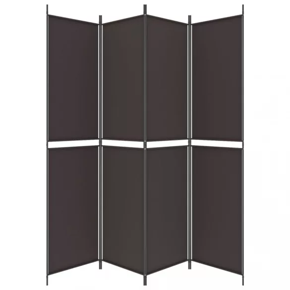 4 paneles barna szövet paraván 200x220 cm