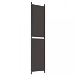 4 paneles barna szövet paraván 200x220 cm