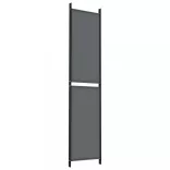 4 paneles antracitszürke szövet térelválasztó 200x220 cm