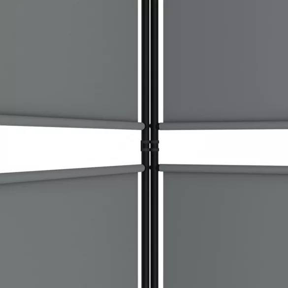 4 paneles antracitszürke szövet térelválasztó 200x220 cm