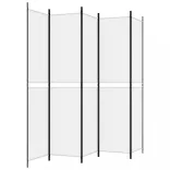 fehér 5 paneles paraván 250x220 cm szövet