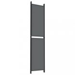 5 paneles antracitszürke szövet térelválasztó 250 x 220 cm