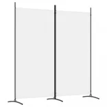 2 paneles fehér szövet térelválasztó 175x180 cm