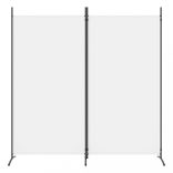 2 paneles fehér szövet térelválasztó 175x180 cm