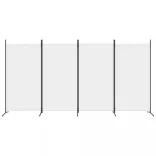 4 paneles fehér szövet térelválasztó 346x180 cm